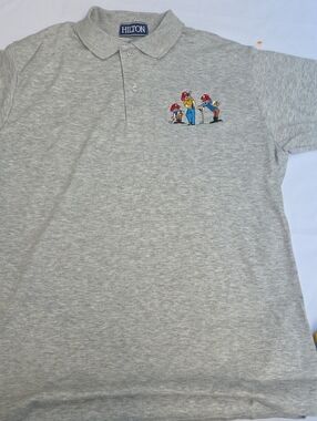 Hilton Men's Light Gray Polo with Golf Embroidery